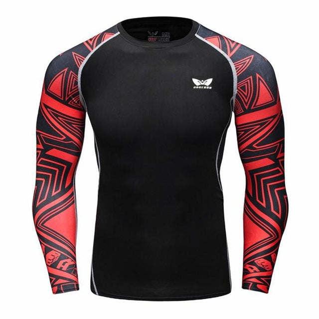 Men Long sleeve Bodybuilding Weight lifting