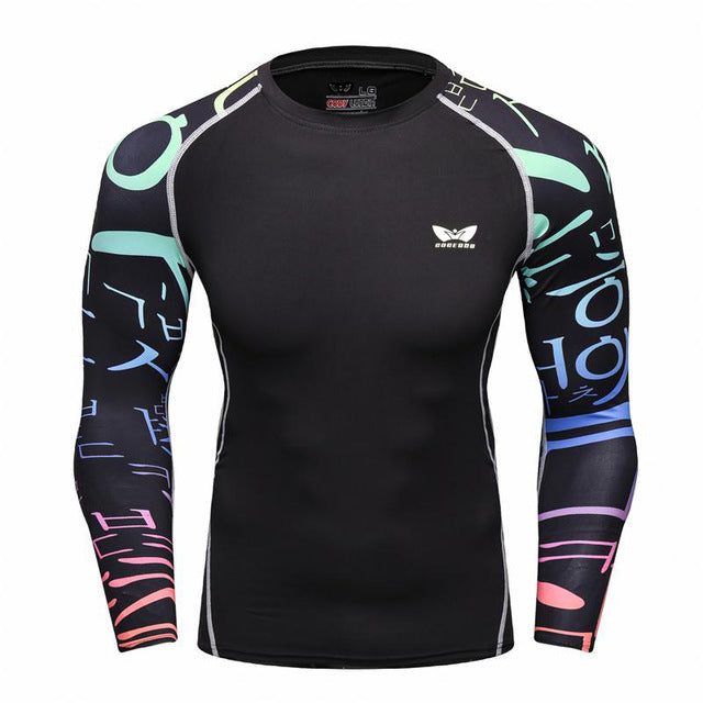 Men Long sleeve Bodybuilding Weight lifting