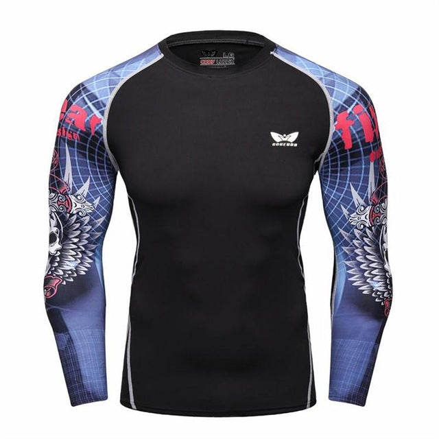 Men Long sleeve Bodybuilding Weight lifting