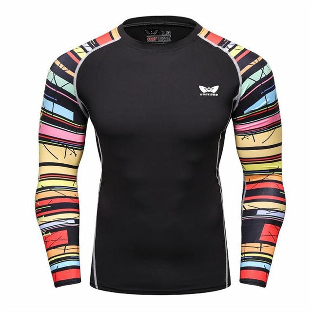 Men Long sleeve Bodybuilding Weight lifting