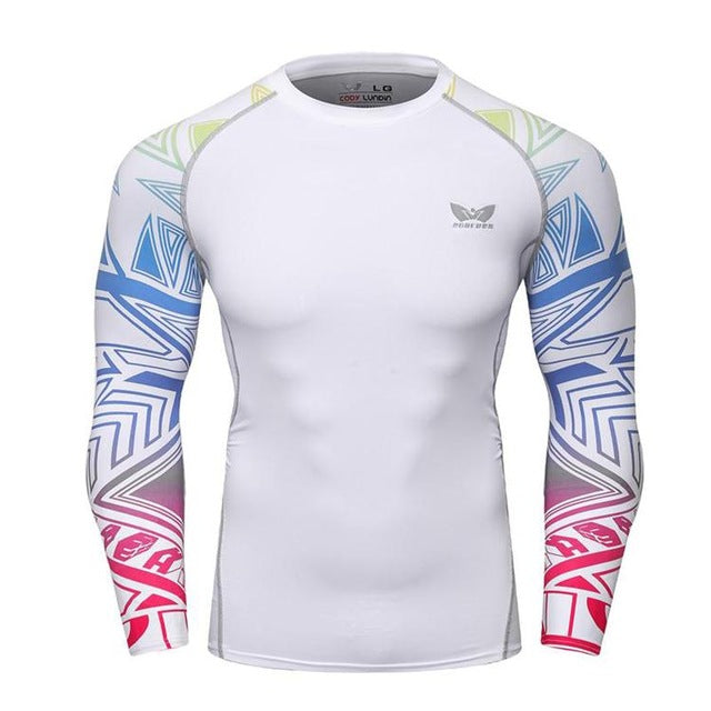 Men Long sleeve Bodybuilding Weight lifting