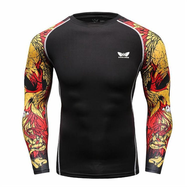 Men Long sleeve Bodybuilding Weight lifting