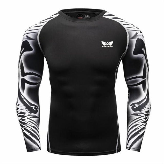 Men Long sleeve Bodybuilding Weight lifting