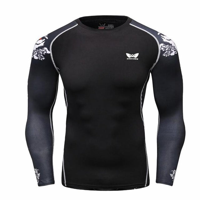 Men Long sleeve Bodybuilding Weight lifting