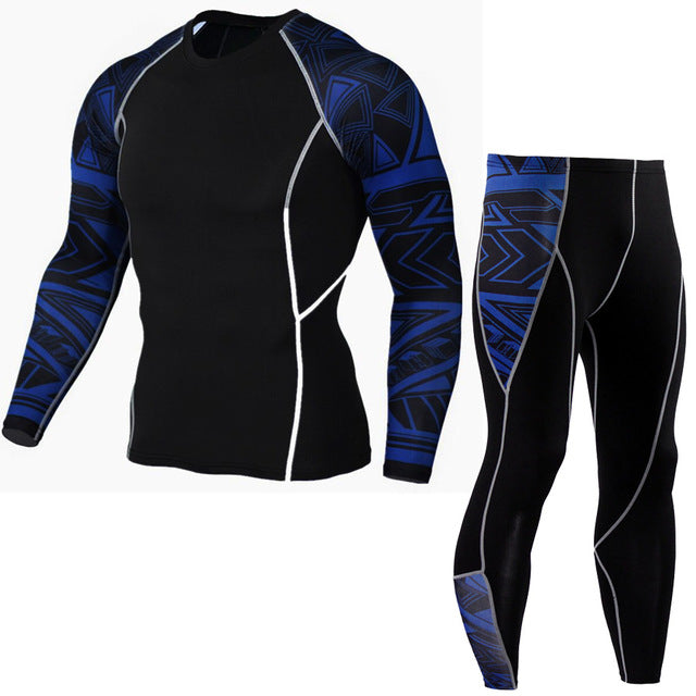 T-Shirt Men 3D Printed MMA Crossfit Muscle Shirt Leggings Base Layer Tight Tops