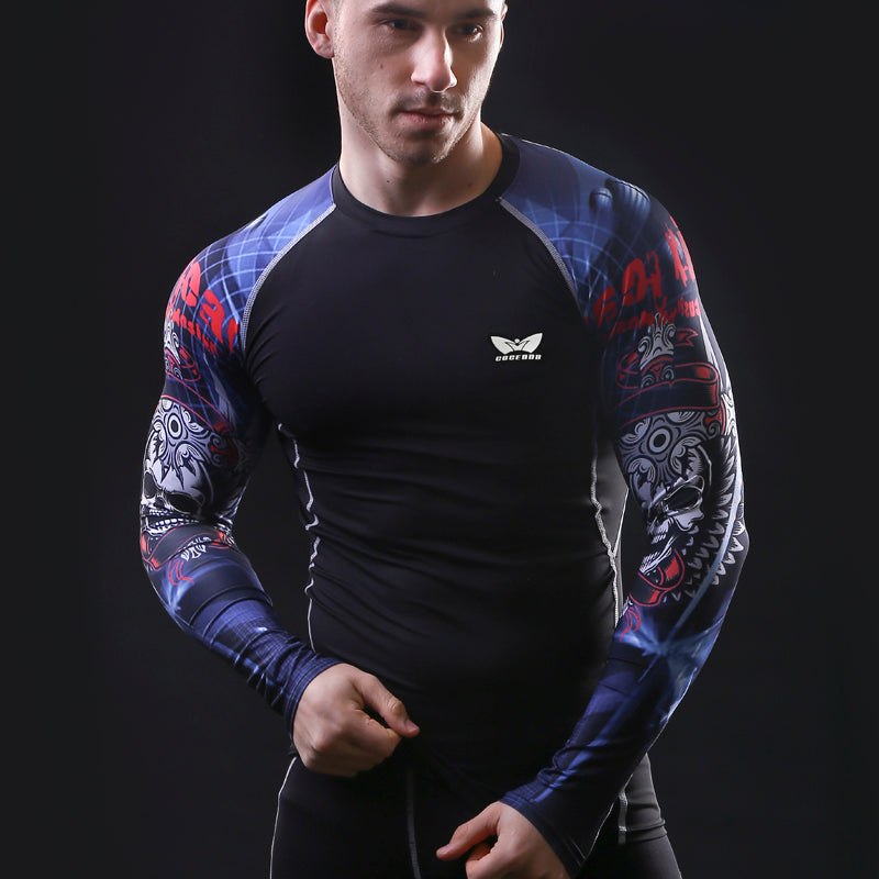 Men Long sleeve Bodybuilding Weight lifting