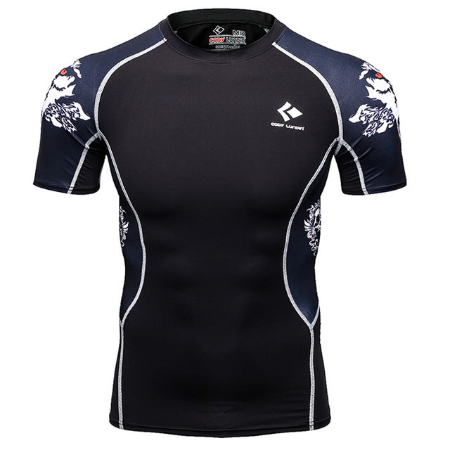 T-shirts Men Compression MMA