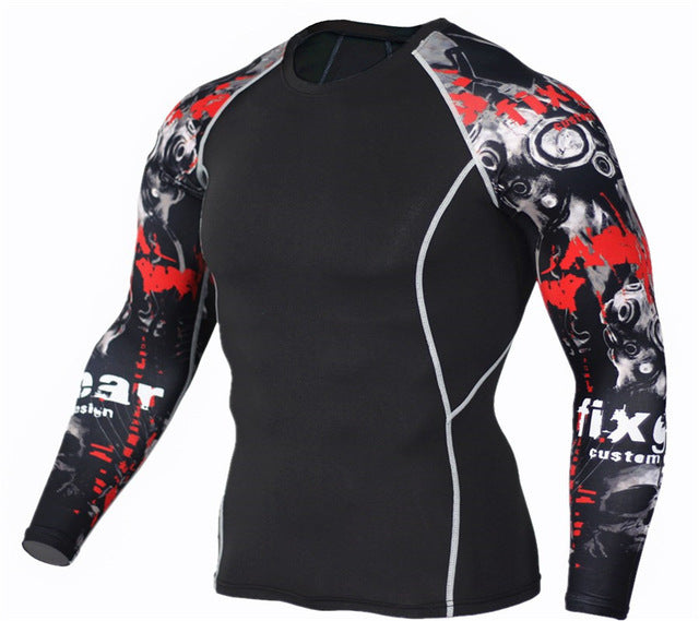 T-Shirt Men Bodybuilding Skin Tight