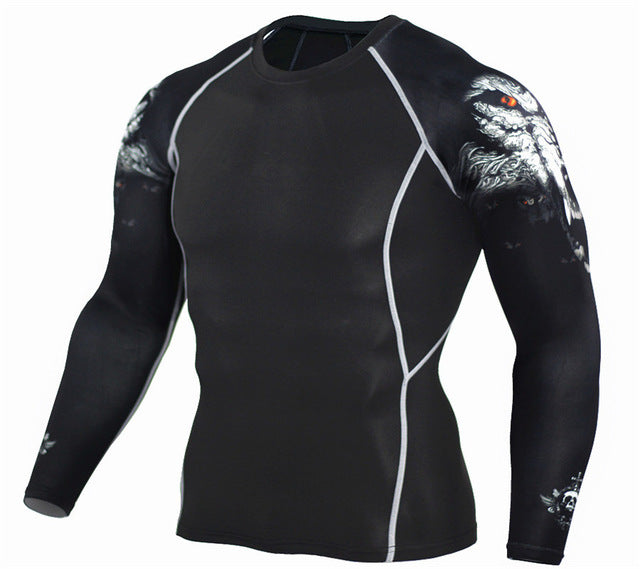 T-Shirt Men Bodybuilding Skin Tight