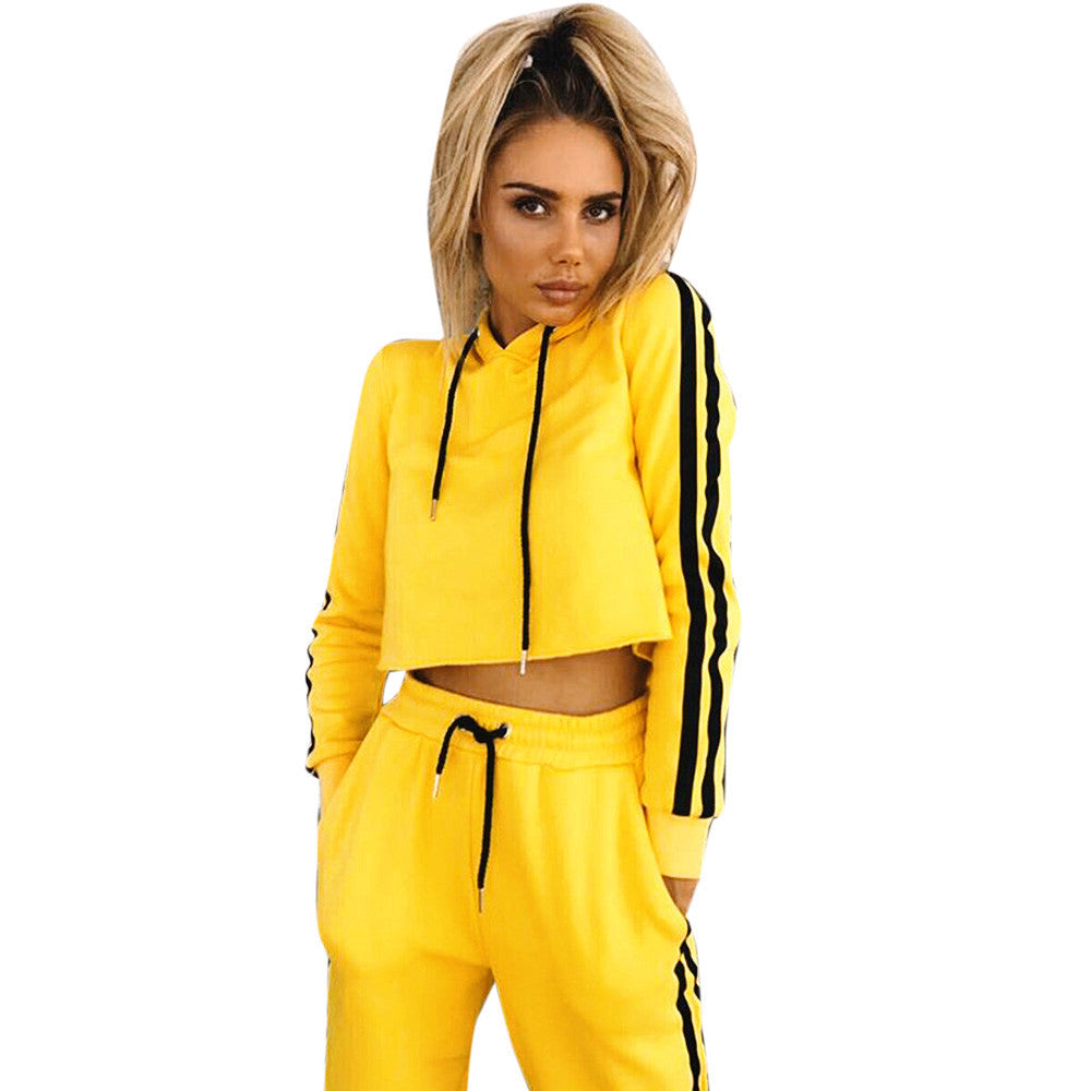 Autumn Long-Sleeved Hoodie Running Fitness Sports Suits