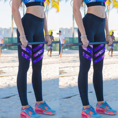 Workout Printed Patchwork Leggings Fitness Elastic Sportswear