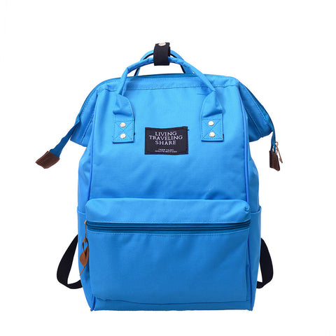Unisex Solid Backpack Travel Bag