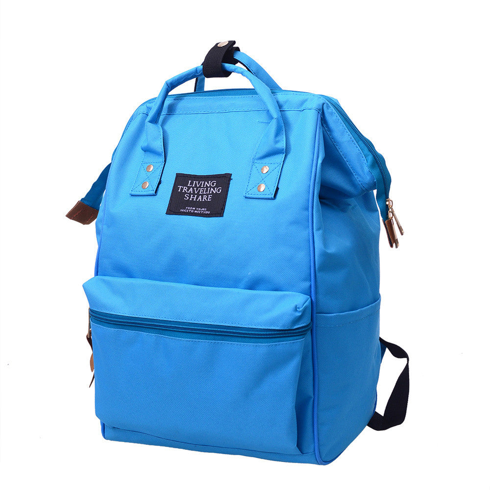 Unisex Solid Backpack Travel Bag